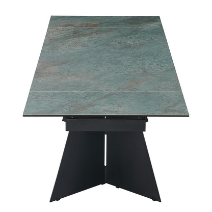 Chintaly - HELEN - Contemporary Extendable Dining Table w/ Ceramic Top & Seel Base - HELEN-DT veiw 5