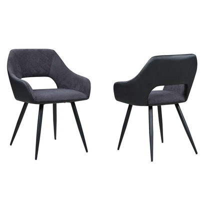 Chintaly - Henriet Contemporary Open-Back Side Chair (Set of 2) - HENRIET-SC-GRY veiw 1