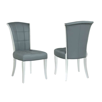 Chintaly - Iris Contemporary Tufted Side Chair (Set of 2) - IRIS-SC-GRY veiw 1