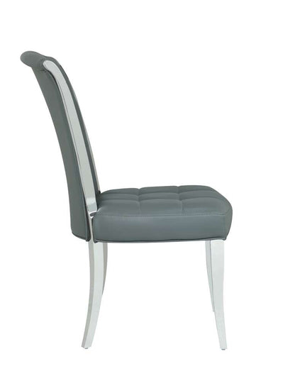 Chintaly - Iris Contemporary Tufted Side Chair (Set of 2) - IRIS-SC-GRY veiw 5