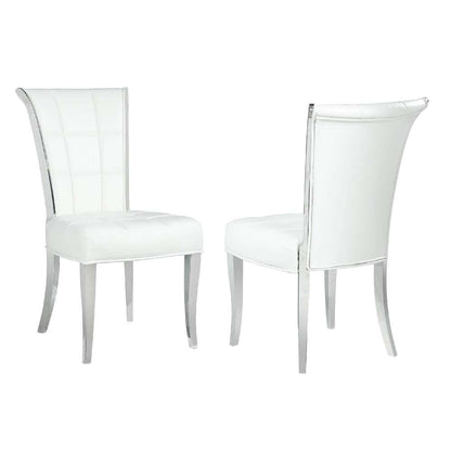 Chintaly - Iris Contemporary Tufted Side Chair (Set of 2) - IRIS-SC-WHT veiw 1