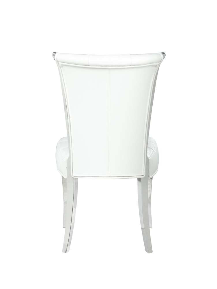Chintaly - Iris Contemporary Tufted Side Chair (Set of 2) - IRIS-SC-WHT veiw 3