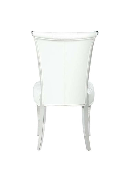 Chintaly - Iris Contemporary Tufted Side Chair (Set of 2) - IRIS-SC-WHT veiw 3