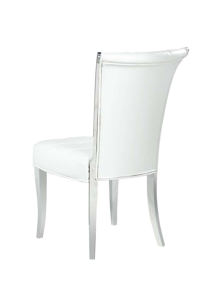 Chintaly - Iris Contemporary Tufted Side Chair (Set of 2) - IRIS-SC-WHT veiw 4