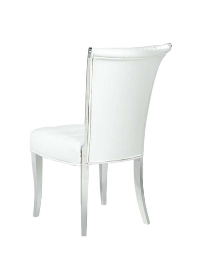 Chintaly - Iris Contemporary Tufted Side Chair (Set of 2) - IRIS-SC-WHT veiw 4