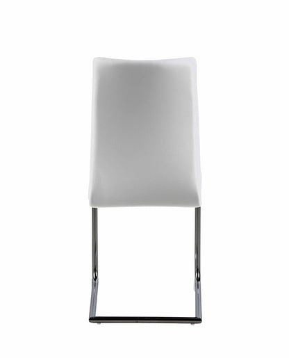 Chintaly - JANE-SC-BKC - Contemporary Contour Back Cantilever Side Chair - (Set of 4) - JANE-SC-BKC-WHT veiw 2