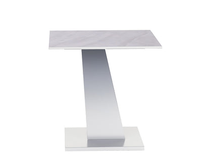 Chintaly - JENNIFER - Contemporary Sintered Stone Top Lamp Table w/ Steel Base - JENNIFER-LT veiw 2
