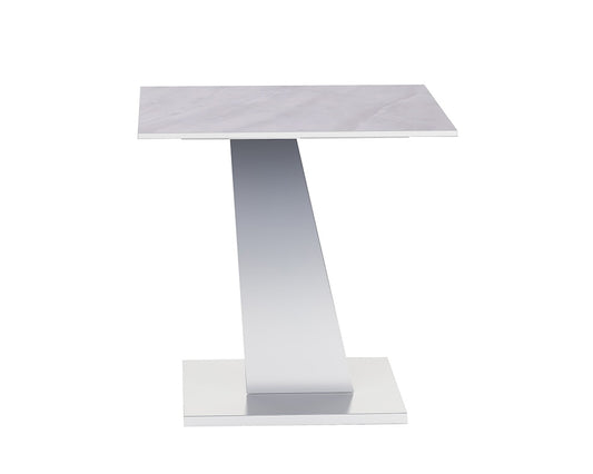 Chintaly - JENNIFER - Contemporary Sintered Stone Top Lamp Table w/ Steel Base - JENNIFER-LT veiw 2