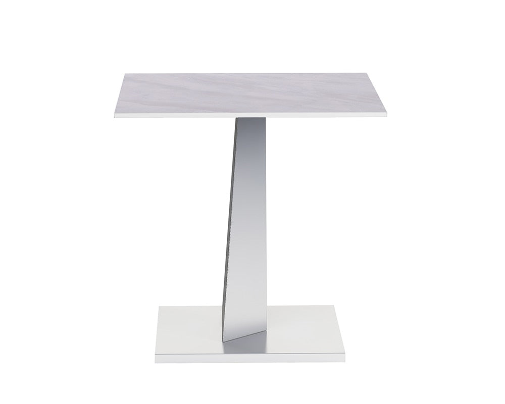 Chintaly - JENNIFER - Contemporary Sintered Stone Top Lamp Table w/ Steel Base - JENNIFER-LT veiw 3