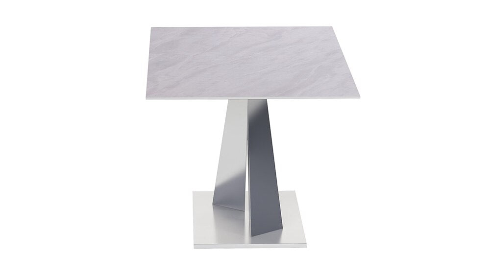 Chintaly - JENNIFER - Contemporary Sintered Stone Top Table w/ Steel Base - JENNIFER-DT veiw 3
