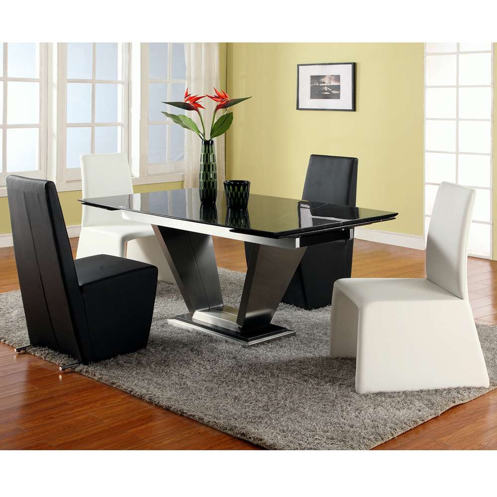 Chintaly - Jessy Table in Black Marquis - JESSY-DT veiw 2