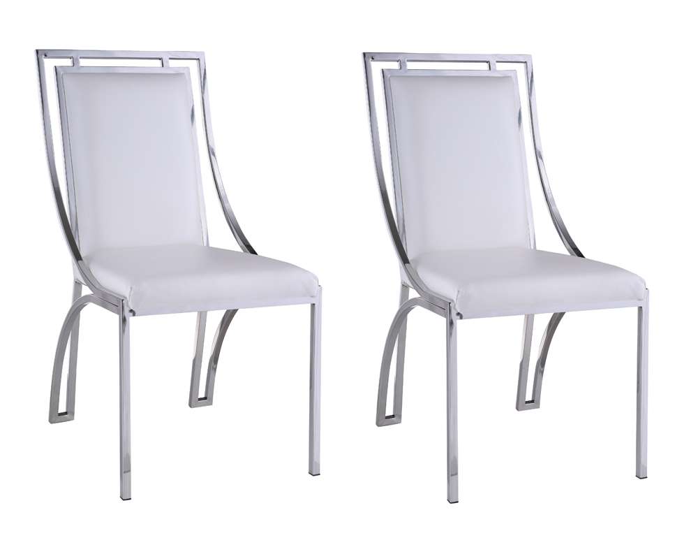 Chintaly - Josie Contemporary Open Frame Side Chair (Set of 2) - JOSIE-SC-WHT veiw 1
