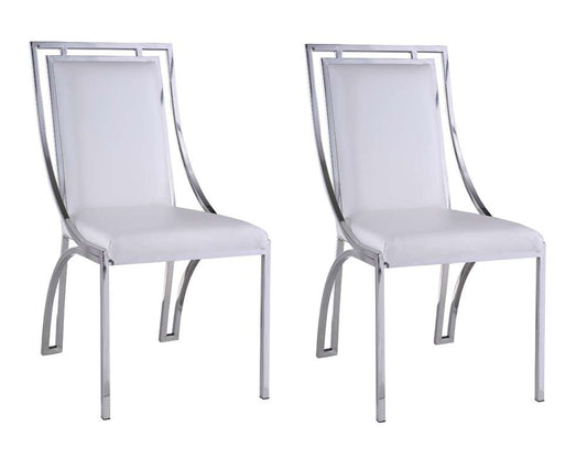 Chintaly - Josie Contemporary Open Frame Side Chair (Set of 2) - JOSIE-SC-WHT veiw 1