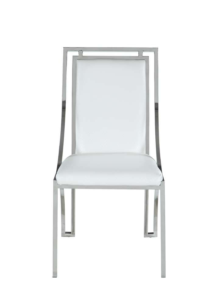 Chintaly - Josie Contemporary Open Frame Side Chair (Set of 2) - JOSIE-SC-WHT veiw 2