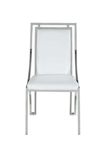 Chintaly - Josie Contemporary Open Frame Side Chair (Set of 2) - JOSIE-SC-WHT veiw 2