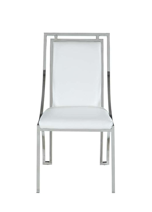 Chintaly - Josie Contemporary Open Frame Side Chair (Set of 2) - JOSIE-SC-WHT veiw 2