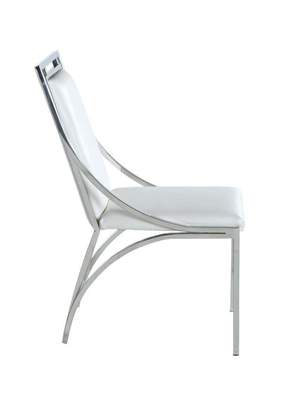 Chintaly - Josie Contemporary Open Frame Side Chair (Set of 2) - JOSIE-SC-WHT veiw 3
