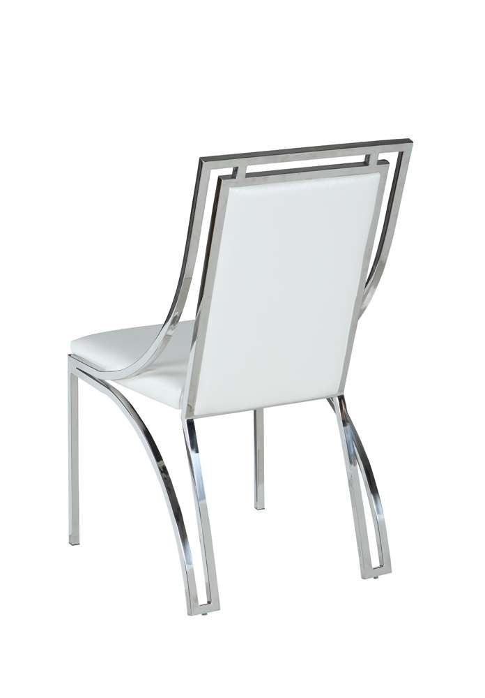 Chintaly - Josie Contemporary Open Frame Side Chair (Set of 2) - JOSIE-SC-WHT veiw 4