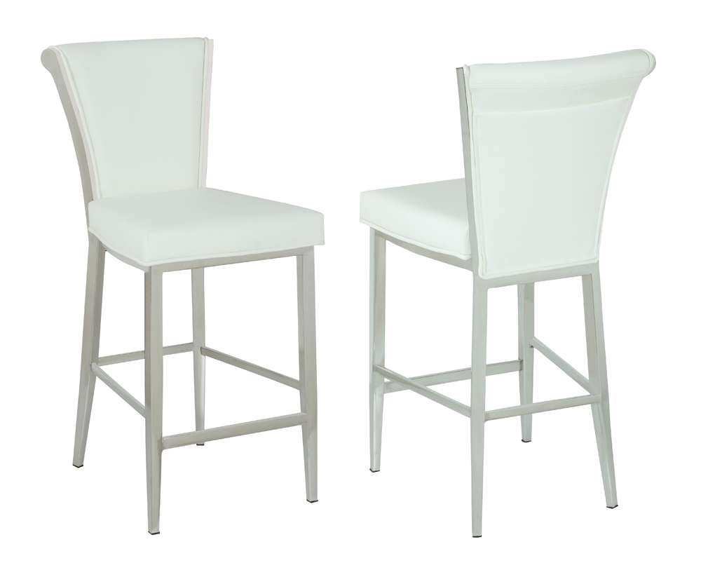 Chintaly - Joy Flare Back Bar Stool in White - JOY-BS-WHT veiw 2