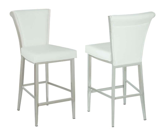 Chintaly - Joy Flare Back Bar Stool in White - JOY-BS-WHT veiw 2