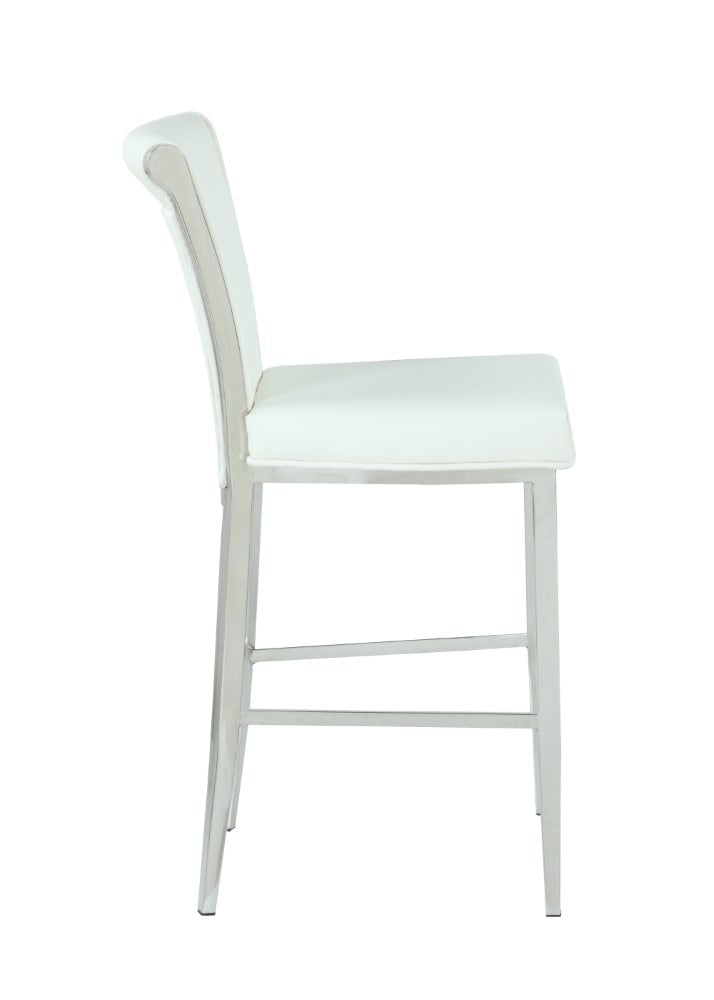 Chintaly - Joy Flare Back Bar Stool in White - JOY-BS-WHT veiw 3