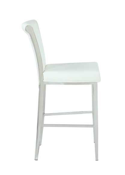 Chintaly - Joy Flare Back Bar Stool in White - JOY-BS-WHT veiw 3