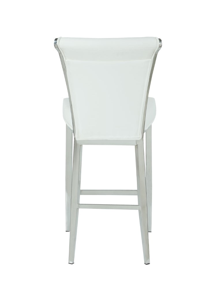 Chintaly - Joy Flare Back Bar Stool in White - JOY-BS-WHT veiw 4