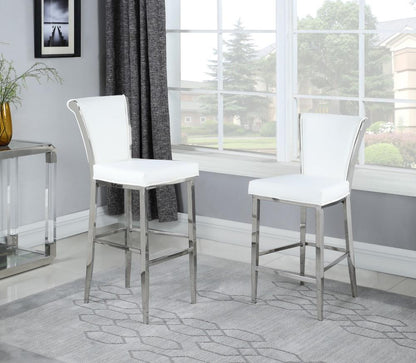 Chintaly - Joy Flare Back Bar Stool in White - JOY-BS-WHT veiw 6