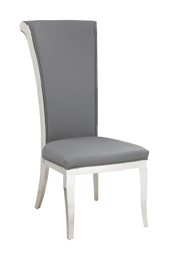Chintaly - Joy Contemporary High-Back Side Chair (Set of 2) - JOY-SC-GRY-PU veiw 1