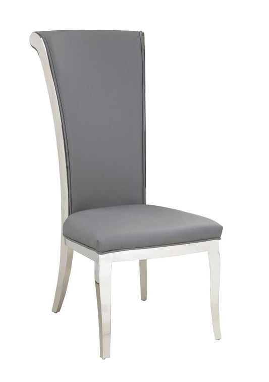 Chintaly - Joy Contemporary High-Back Side Chair (Set of 2) - JOY-SC-GRY-PU veiw 1