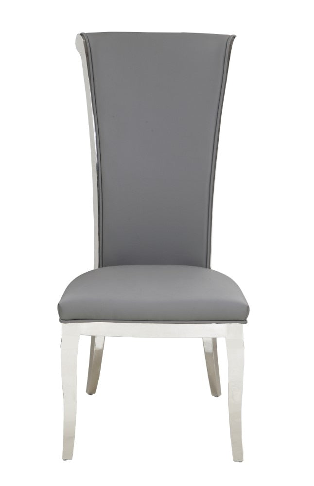 Chintaly - Joy Contemporary High-Back Side Chair (Set of 2) - JOY-SC-GRY-PU veiw 2
