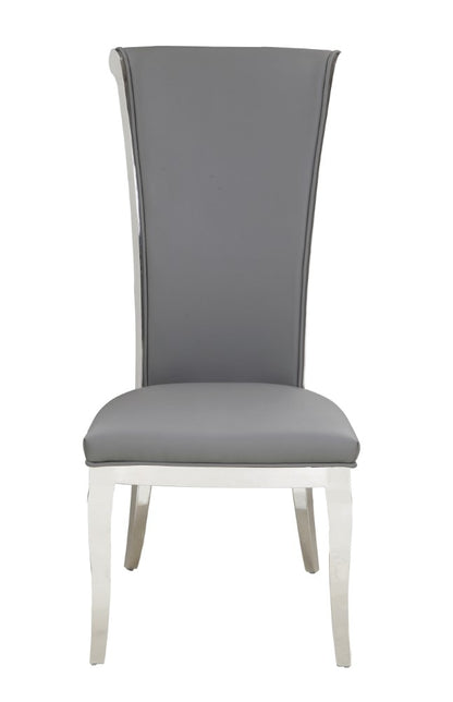 Chintaly - Joy Contemporary High-Back Side Chair (Set of 2) - JOY-SC-GRY-PU veiw 2