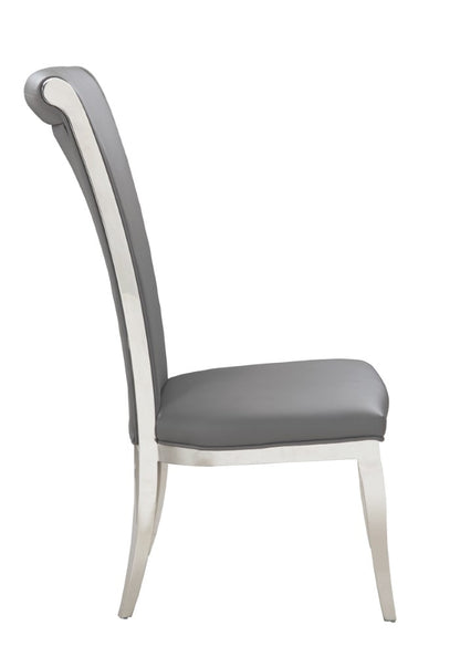 Chintaly - Joy Contemporary High-Back Side Chair (Set of 2) - JOY-SC-GRY-PU veiw 3