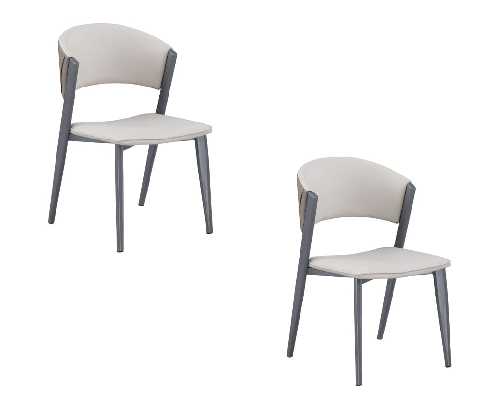 Chintaly - Juniper Contemporary Dining Set w/ Motion Extension Table & 2-Tone Chairs - JUNIPER-5PC view 1