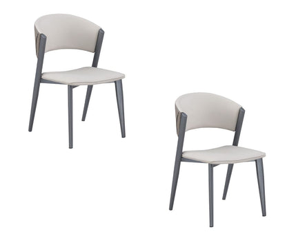 Chintaly - Juniper Contemporary Dining Set w/ Motion Extension Table & 2-Tone Chairs - JUNIPER-5PC view 1