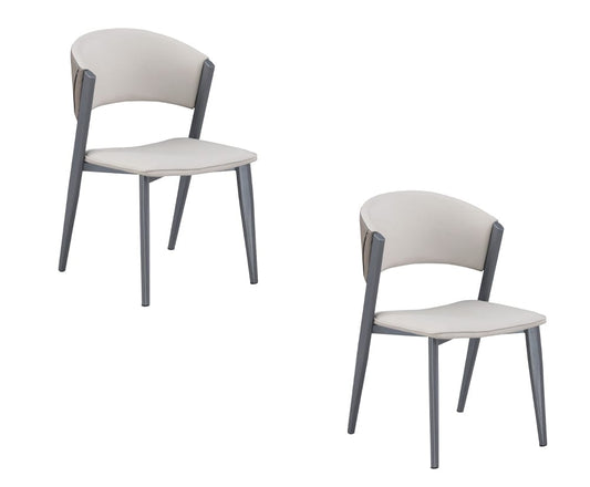 Chintaly - Juniper Contemporary Dining Set w/ Motion Extension Table & 2-Tone Chairs - JUNIPER-5PC view 1