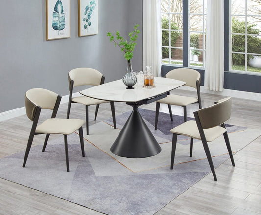 Chintaly - Juniper Curved Back 2-Tone Side Chair - (Set of 2) - JUNIPER-SC-BLK-2TONE view 2