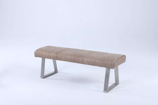 Chintaly - Kalinda Bench Chair in Grey Fabric - KALINDA-BCH-GRY veiw 2