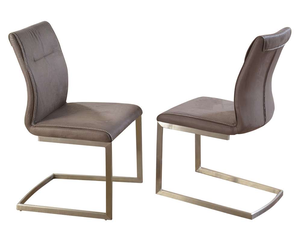 Chintaly - Kalinda Cantilever Side Chair (Set of 2) - KALINDA-SC-GRY veiw 2