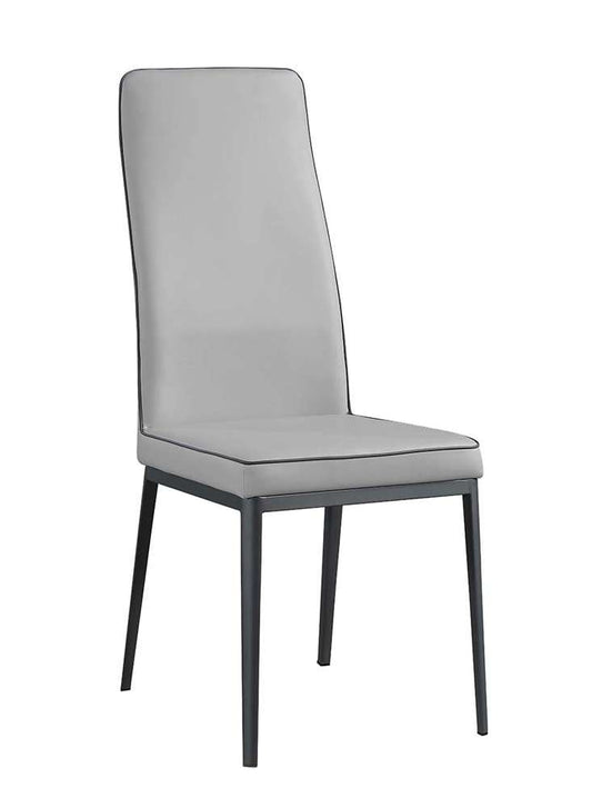 Chintaly - Karol - Contemporary Diamond Stitched Back Side Chair - (Set of 2) - KAROL-SC-GRY veiw 1