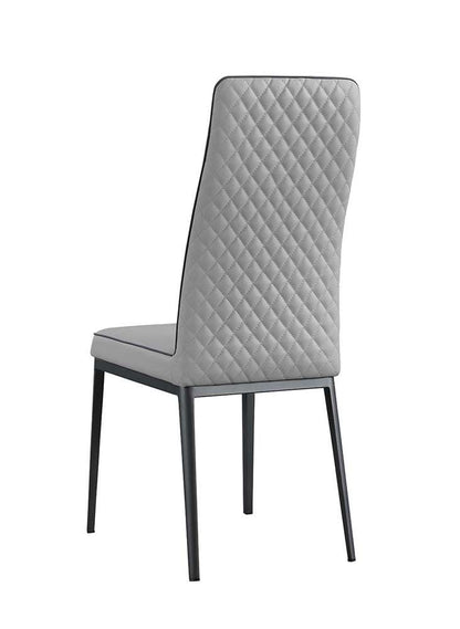 Chintaly - Karol - Contemporary Diamond Stitched Back Side Chair - (Set of 2) - KAROL-SC-GRY veiw 3