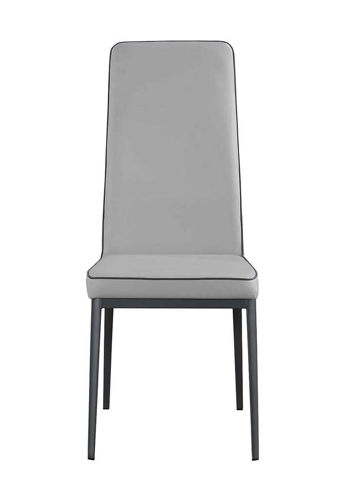 Chintaly - Karol - Contemporary Diamond Stitched Back Side Chair - (Set of 2) - KAROL-SC-GRY veiw 4