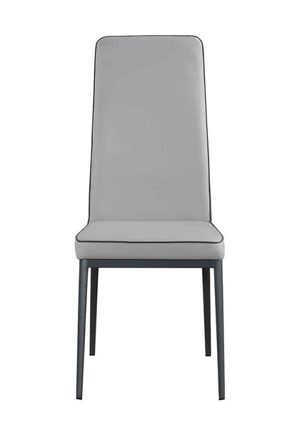 Chintaly - Karol - Contemporary Diamond Stitched Back Side Chair - (Set of 2) - KAROL-SC-GRY veiw 4