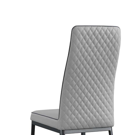 Chintaly - Karol - Contemporary Diamond Stitched Back Side Chair - (Set of 2) - KAROL-SC-GRY veiw 5