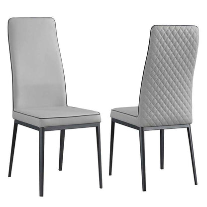 Chintaly - Karol - Contemporary Diamond Stitched Back Side Chair - (Set of 2) - KAROL-SC-GRY veiw 6
