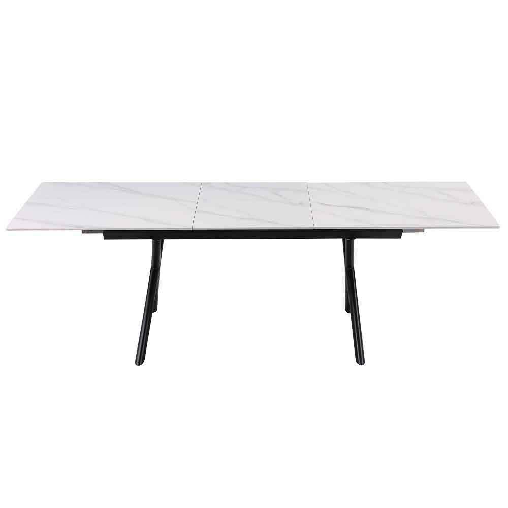 Chintaly - Karol - Extendable Sintered Stone Top Dining Table w/ Steel Base - KAROL-DT veiw 1
