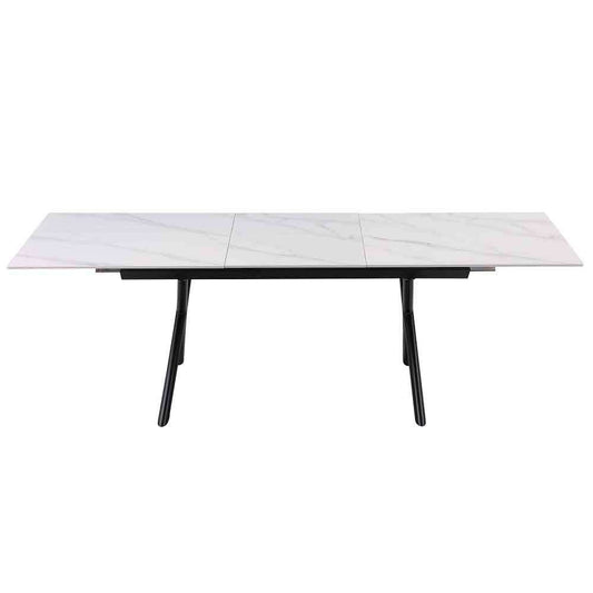Chintaly - Karol - Extendable Sintered Stone Top Dining Table w/ Steel Base - KAROL-DT veiw 1