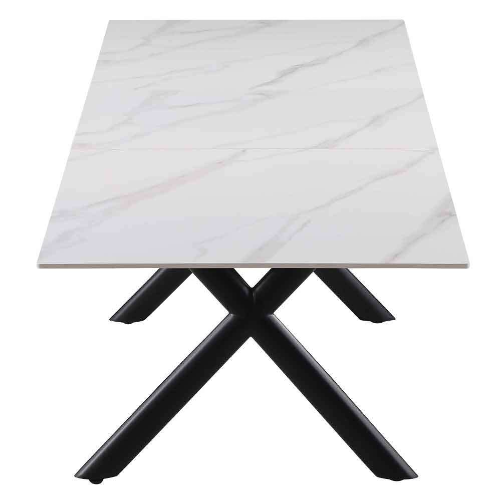 Chintaly - Karol - Extendable Sintered Stone Top Dining Table w/ Steel Base - KAROL-DT veiw 2