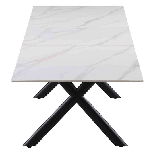 Chintaly - Karol - Extendable Sintered Stone Top Dining Table w/ Steel Base - KAROL-DT veiw 2