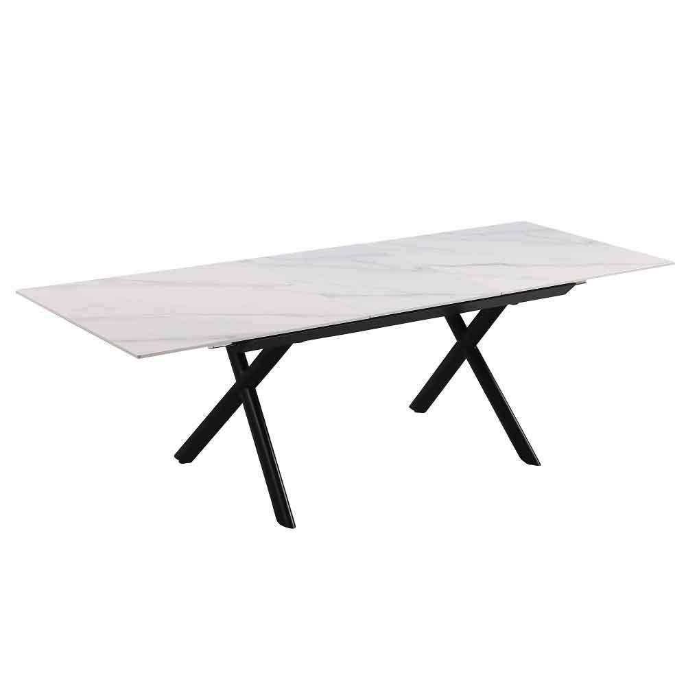 Chintaly - Karol - Extendable Sintered Stone Top Dining Table w/ Steel Base - KAROL-DT veiw 3